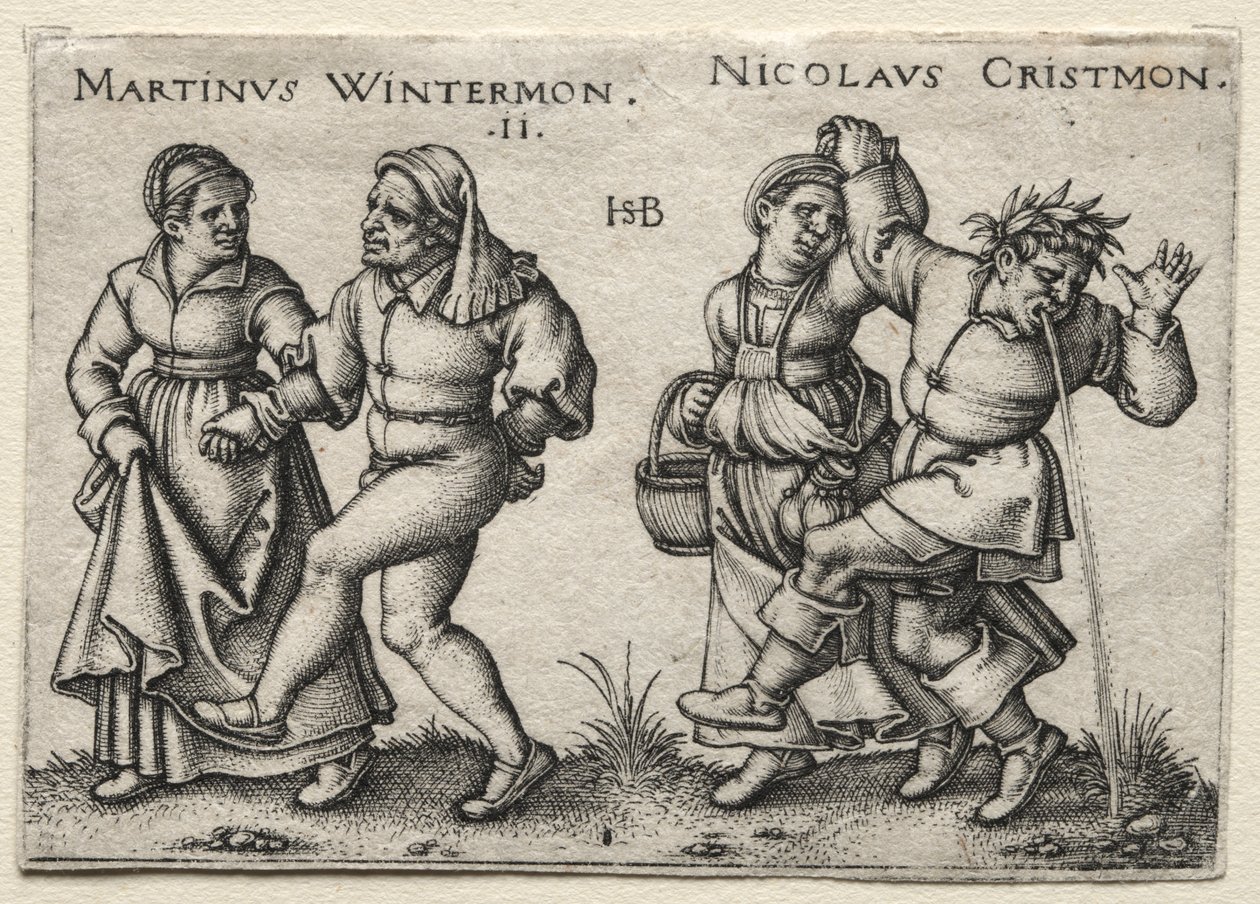 Die Dorfhochzeit: Martinus Wintermon / Nicolaus Cristmon von Hans Sebald Beham