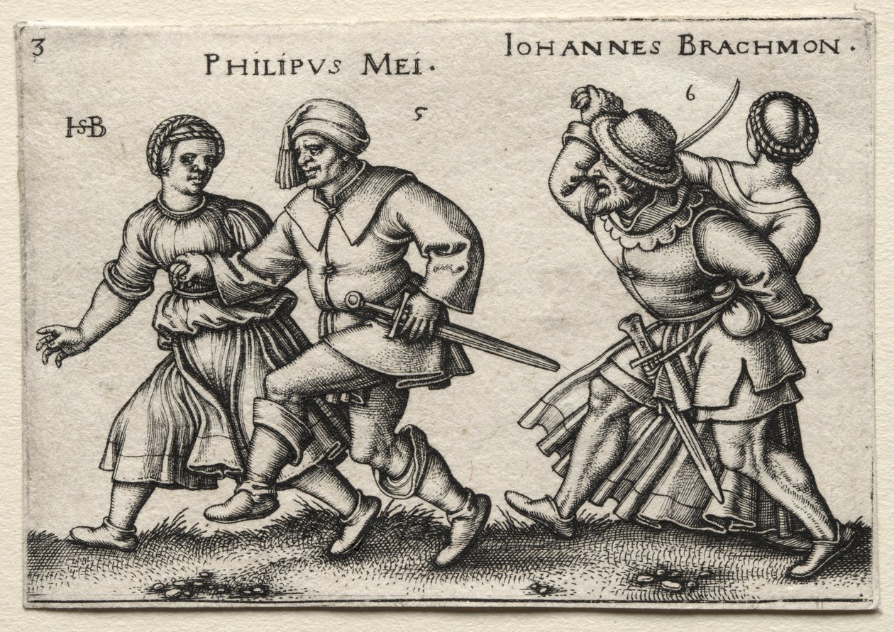 Die Dorfhochzeit: Philipus Mei / Johannes Brachmon von Hans Sebald Beham