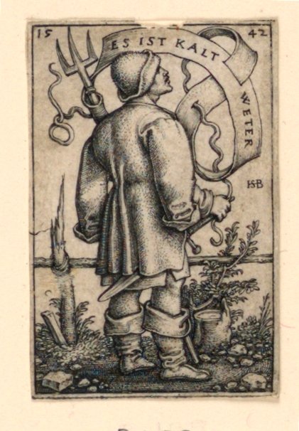 Der Wetterbauer: "Es ist kalt Wetter" von Hans Sebald Beham