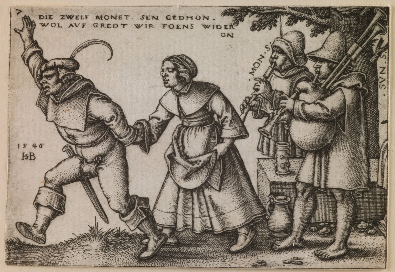 "Das Jahresende" aus der Serie "Das Bauernfest oder Die zwölf Monate" von Hans Sebald Beham