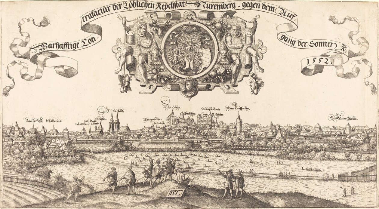 Ansicht von Nürnberg von Osten [Mittelteil] von Hans Sebald Lautensack