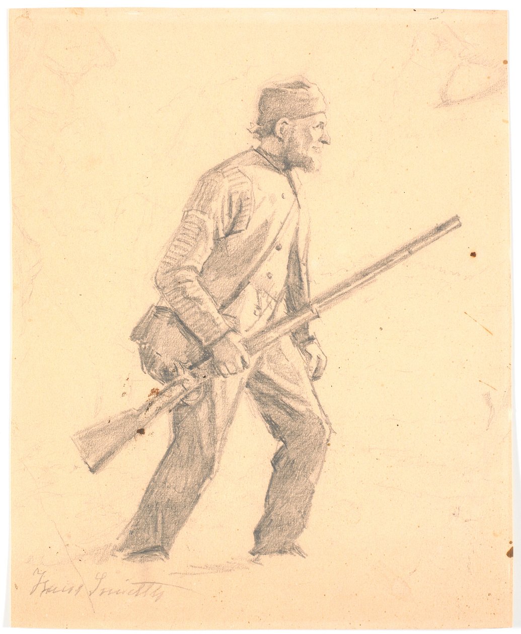 Wilderer, Studie von Hans Smidth: hochwertiger Kunstdruck