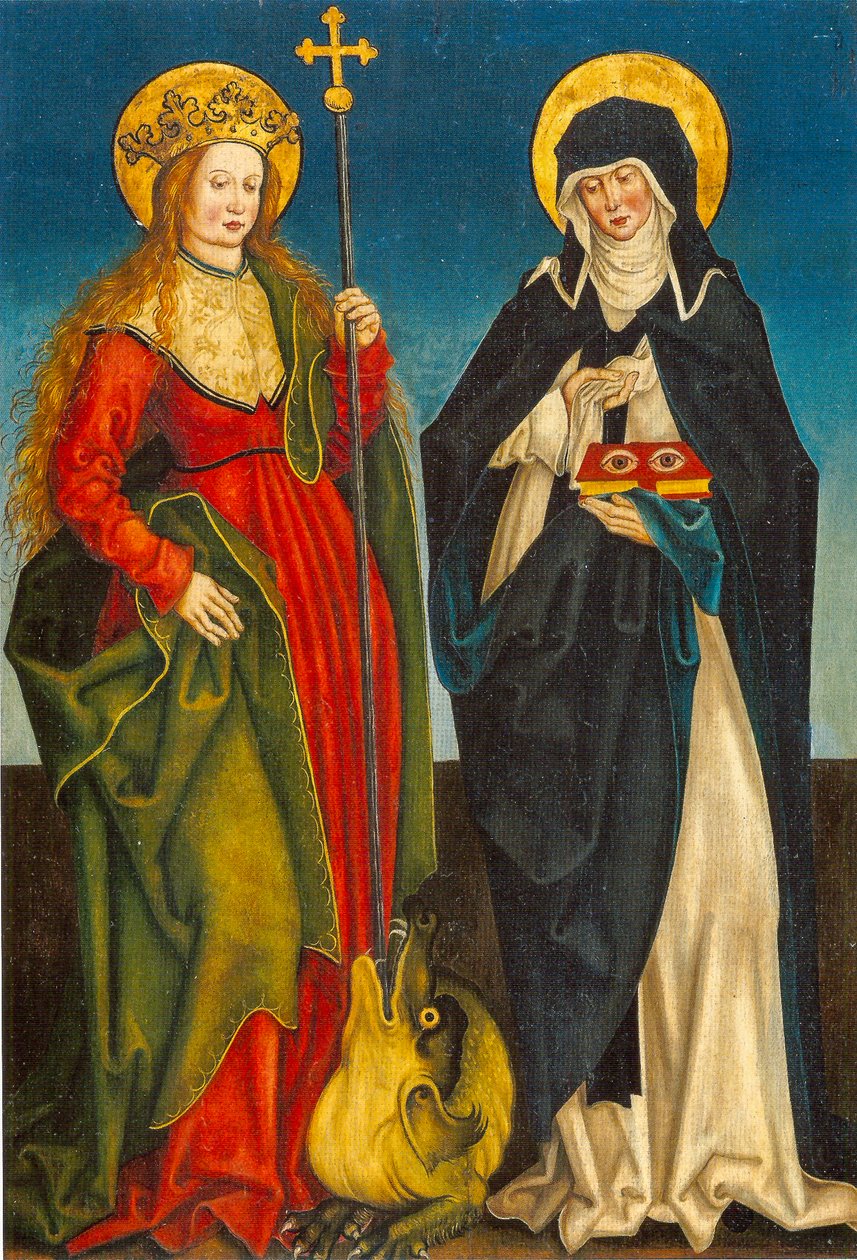Die Heiligen Margareta und Ottilia - Inzigkofener Altar von Hans und Jakob Strüb