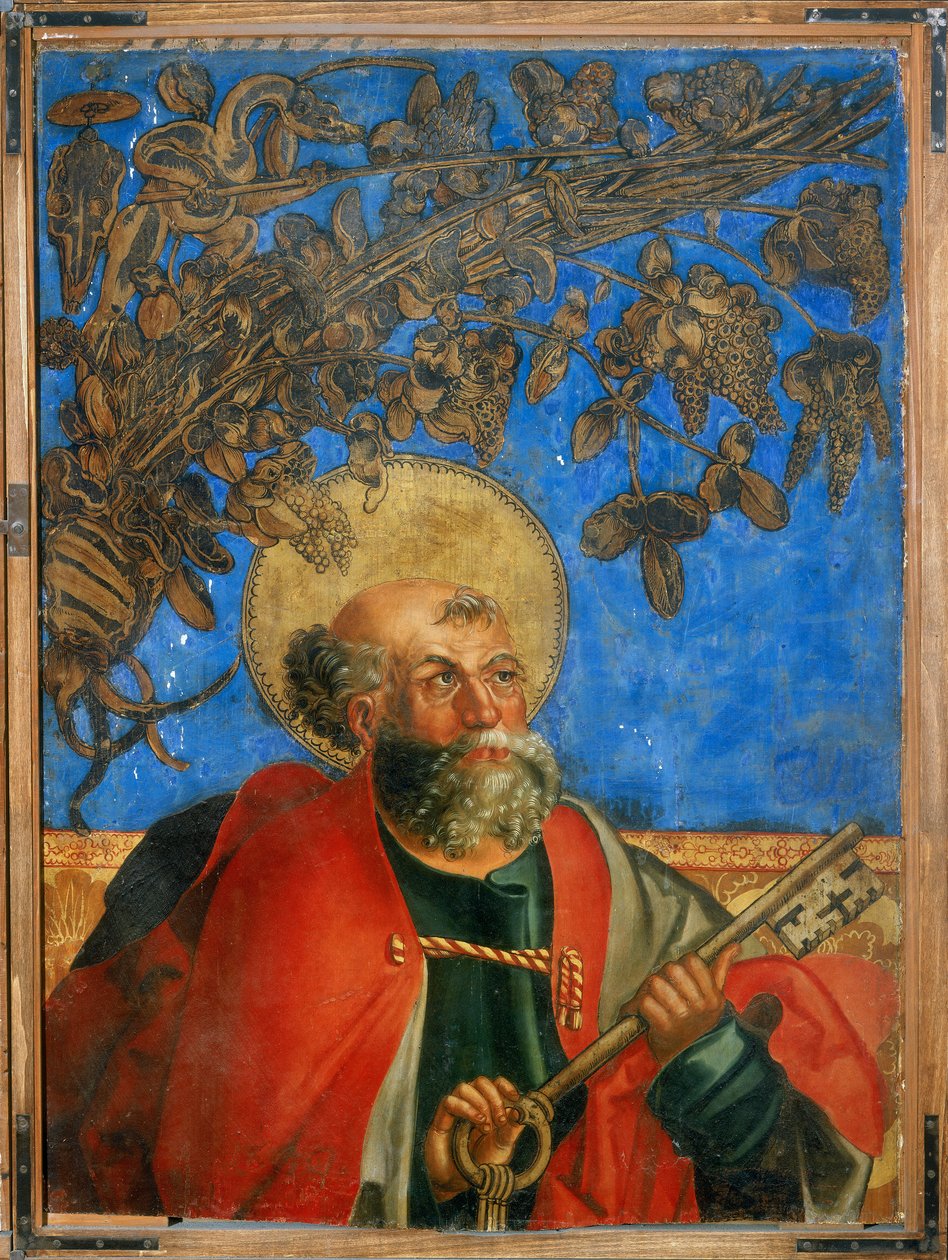 Heiliger Petrus, oberer Abschnitt (Detail) von Hans Suess Kulmbach
