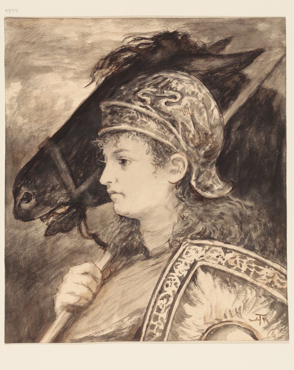 Brunhilda mit Grane von Hans Thoma