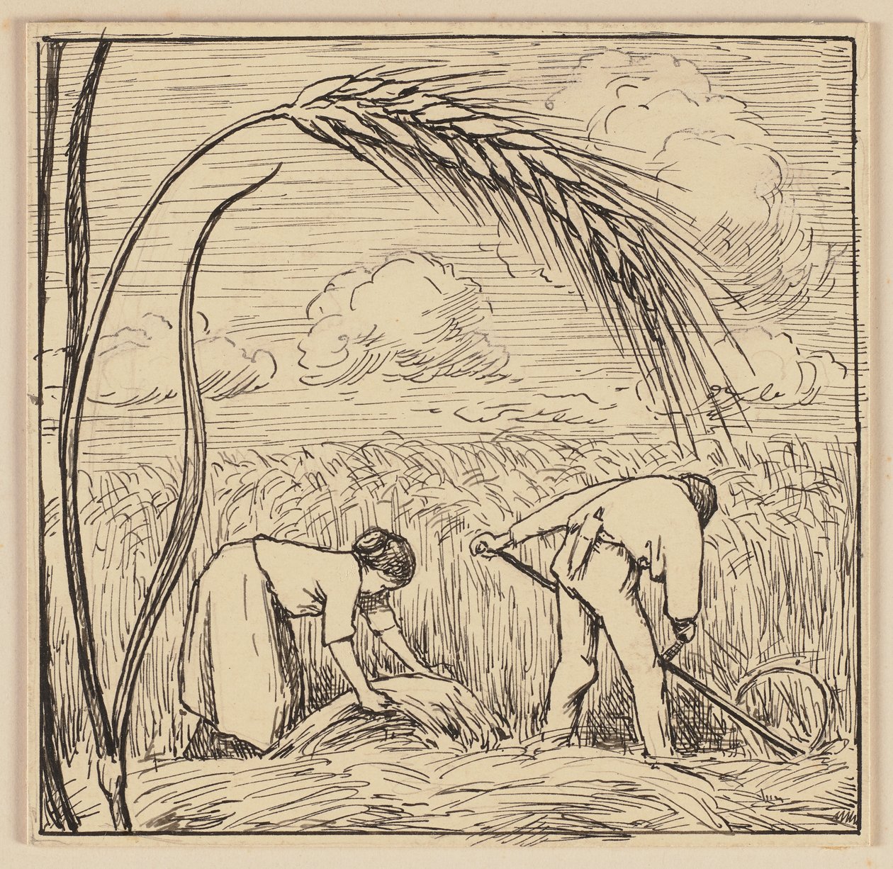 Zeichnung für das Lesebuch: Maiskolben von Hans Thoma