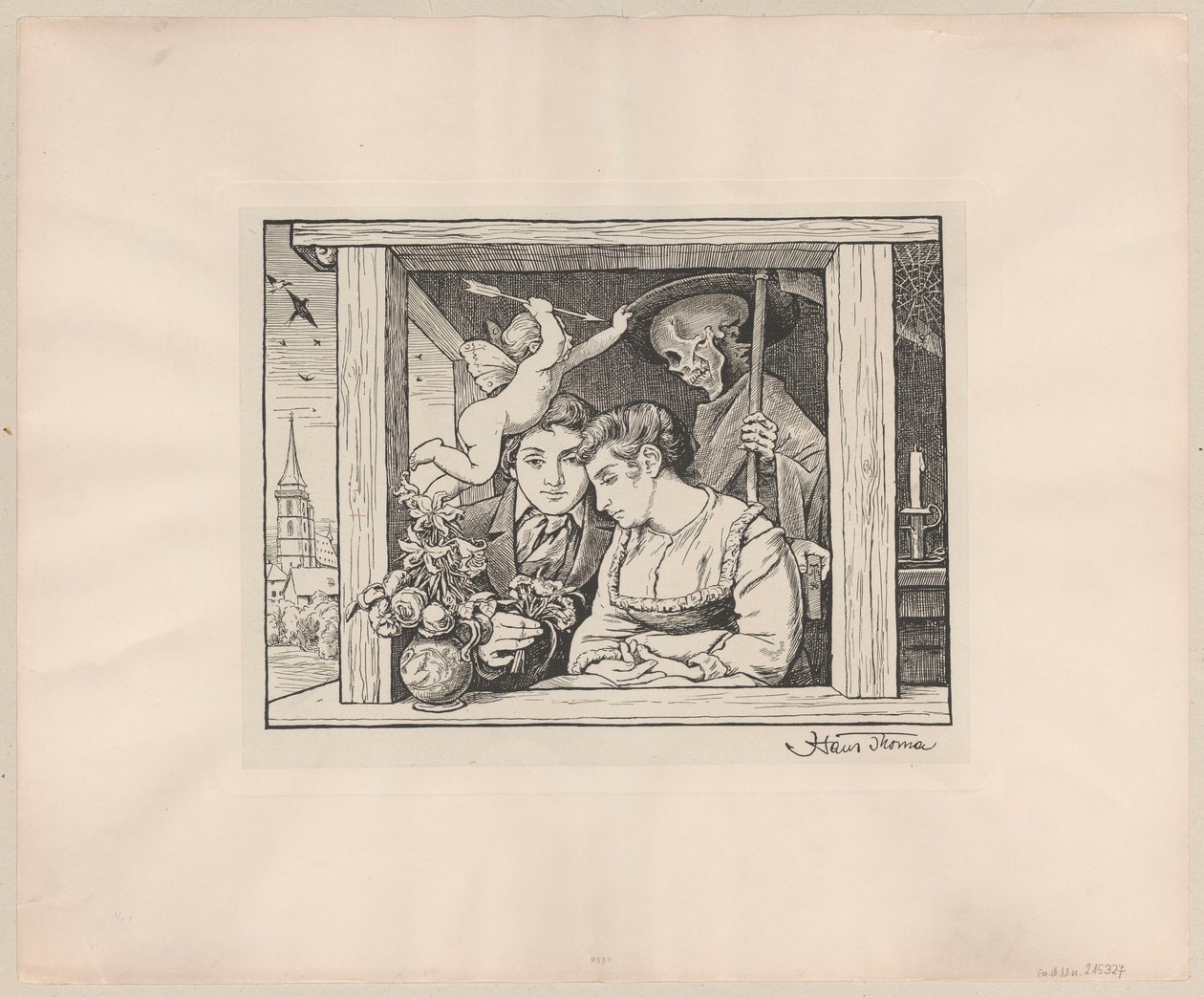 Ein Herz ein Treu allein soll bei uns beiden sein von Hans Thoma