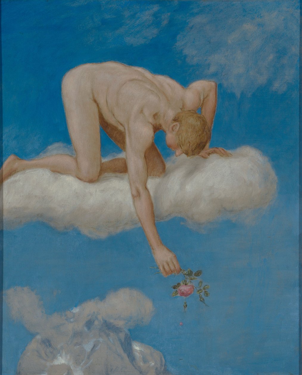 Juni (Jüngling mit Rose) von Hans Thoma