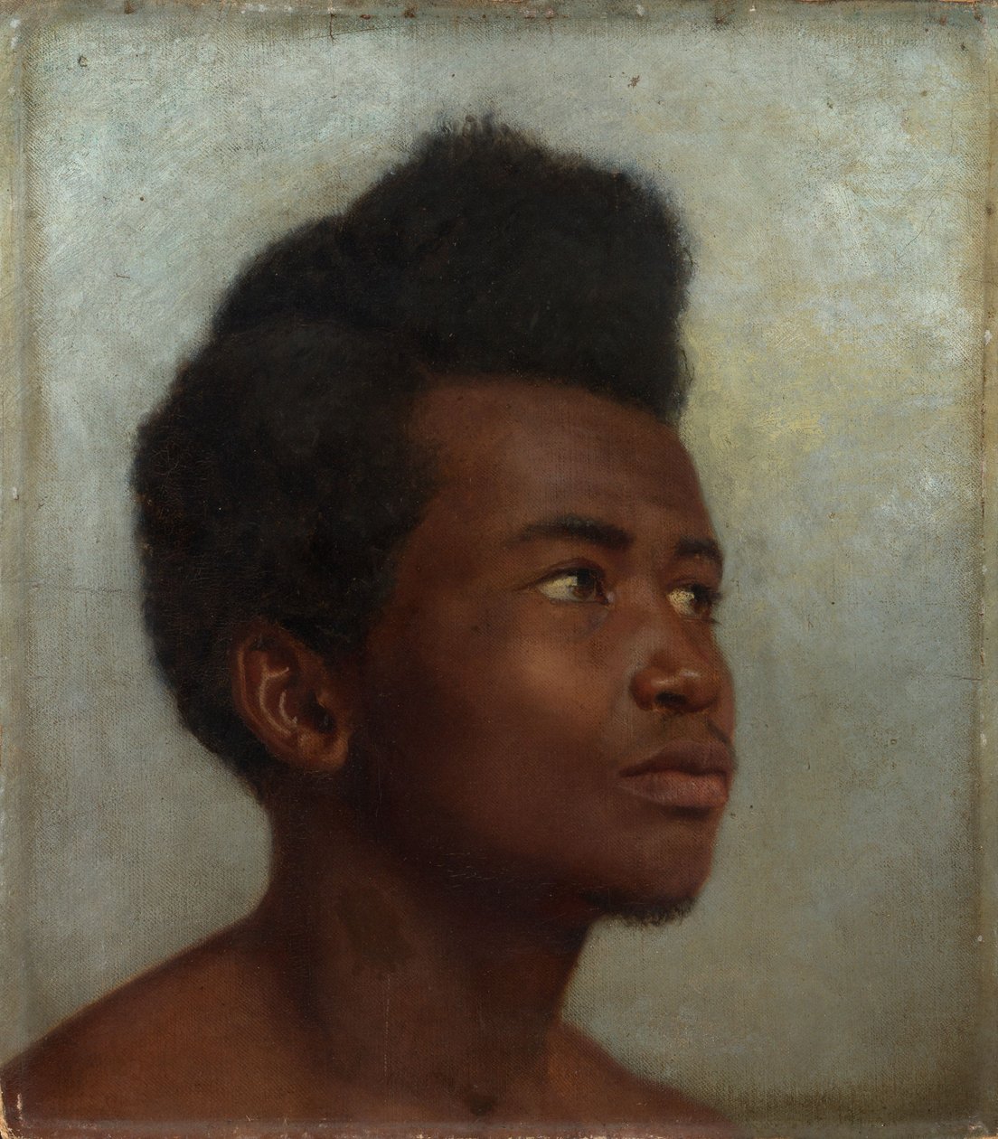 Kopfstudie eines jungen schwarzen Mannes von Hans Thoma