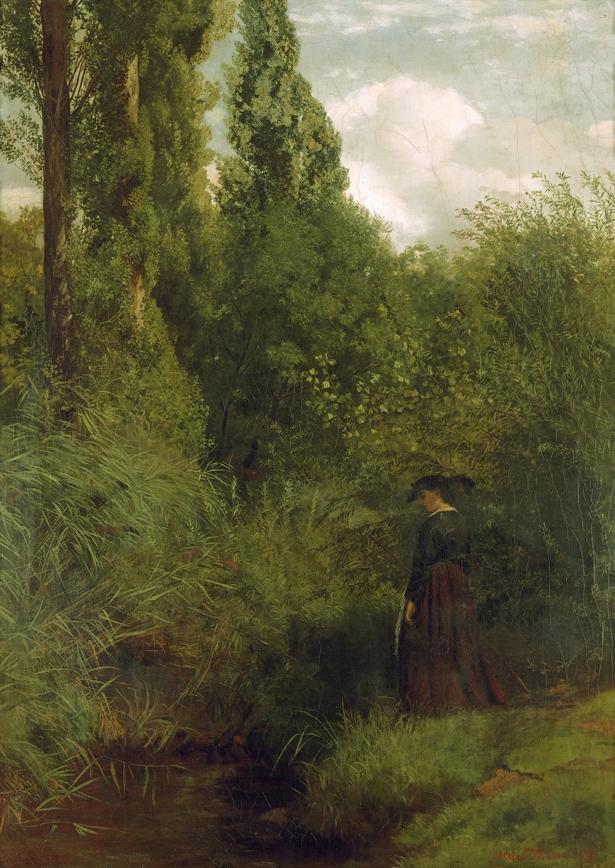 Marsch am Rhein von Hans Thoma