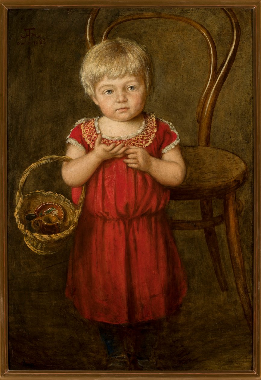 Porträt von Eli mit Korb von Hans Thoma