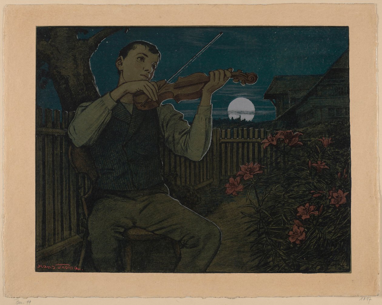 Geiger im Mondlicht von Hans Thoma