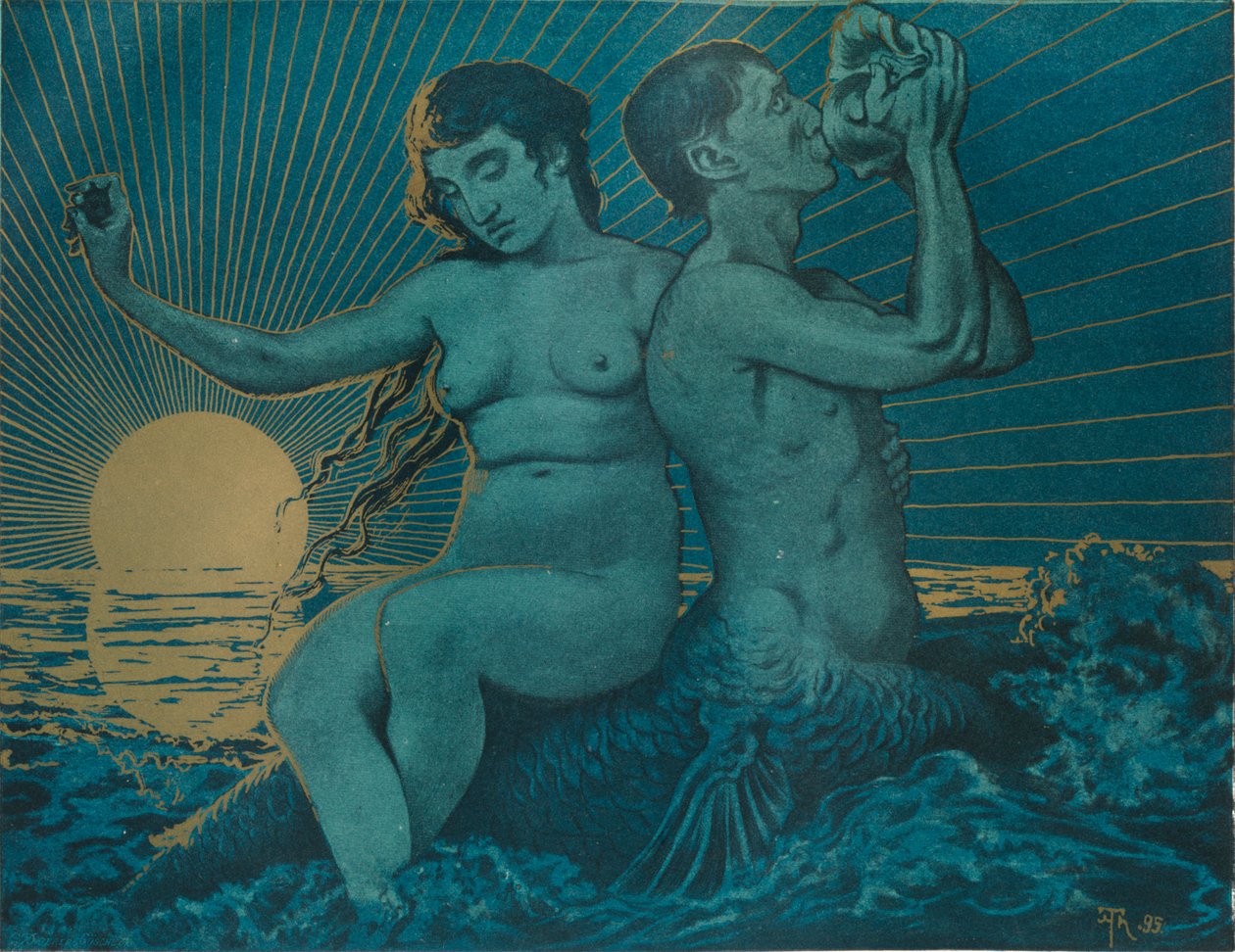 Triton und Nereide, 1895 von Hans Thoma