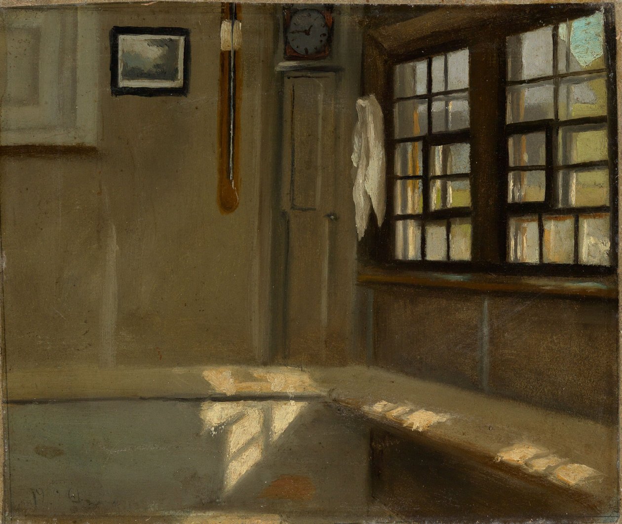 Zimmerecke in Bauernhaus von Hans Thoma
