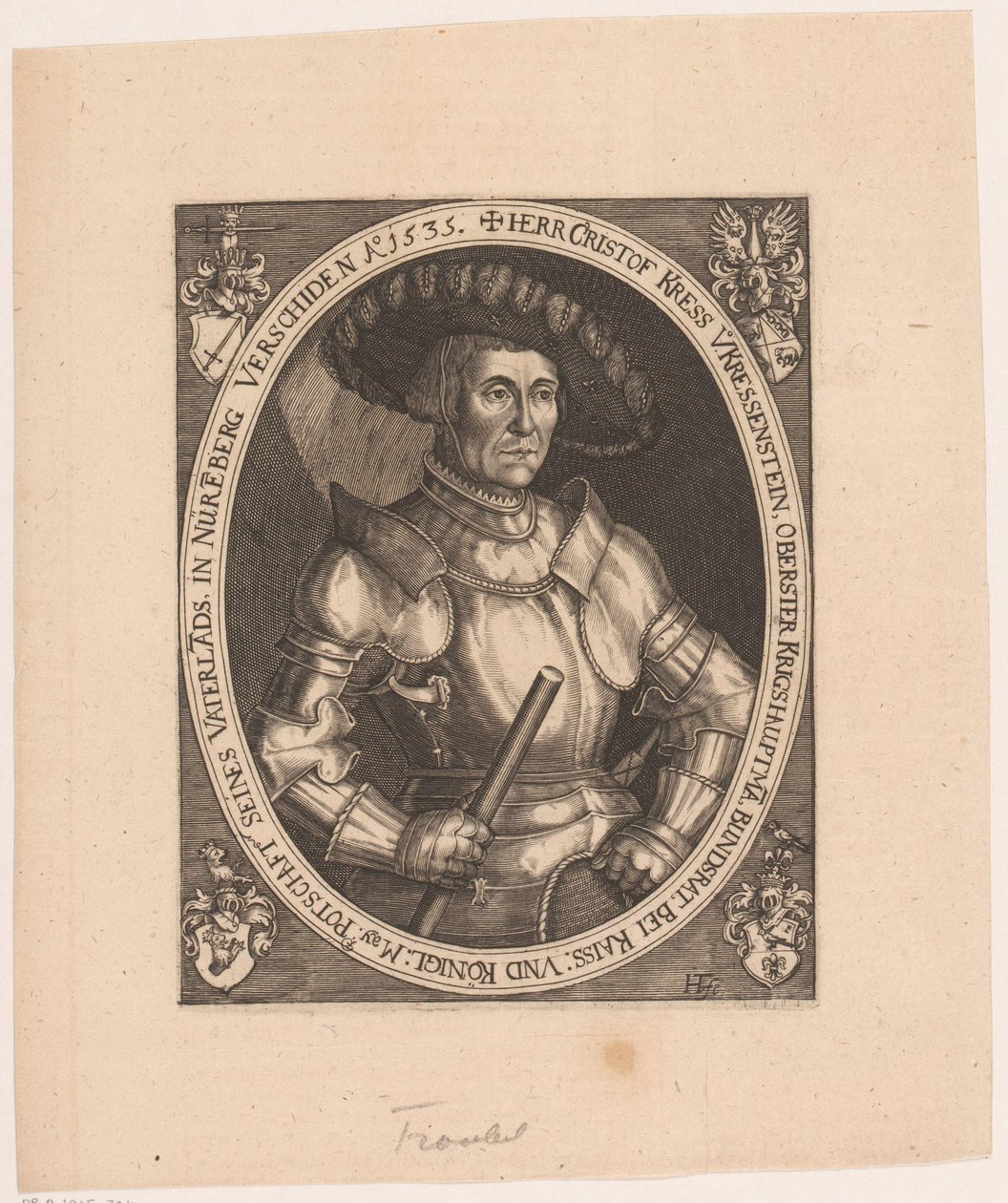 Porträt von Christoph I Kreß von Kressenstein von Hans Troschel