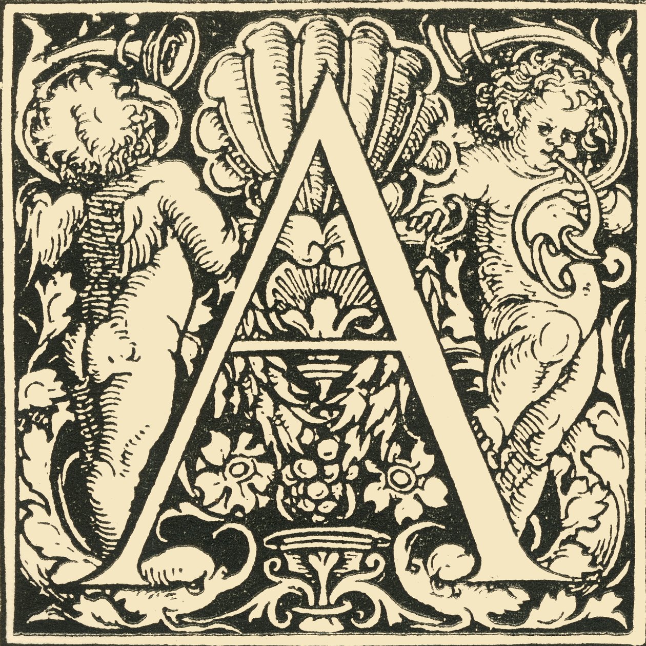 A - Ein Alphabet von Hans Weiditz, ca. 1520-1521, 1908 von Hans Weiditz