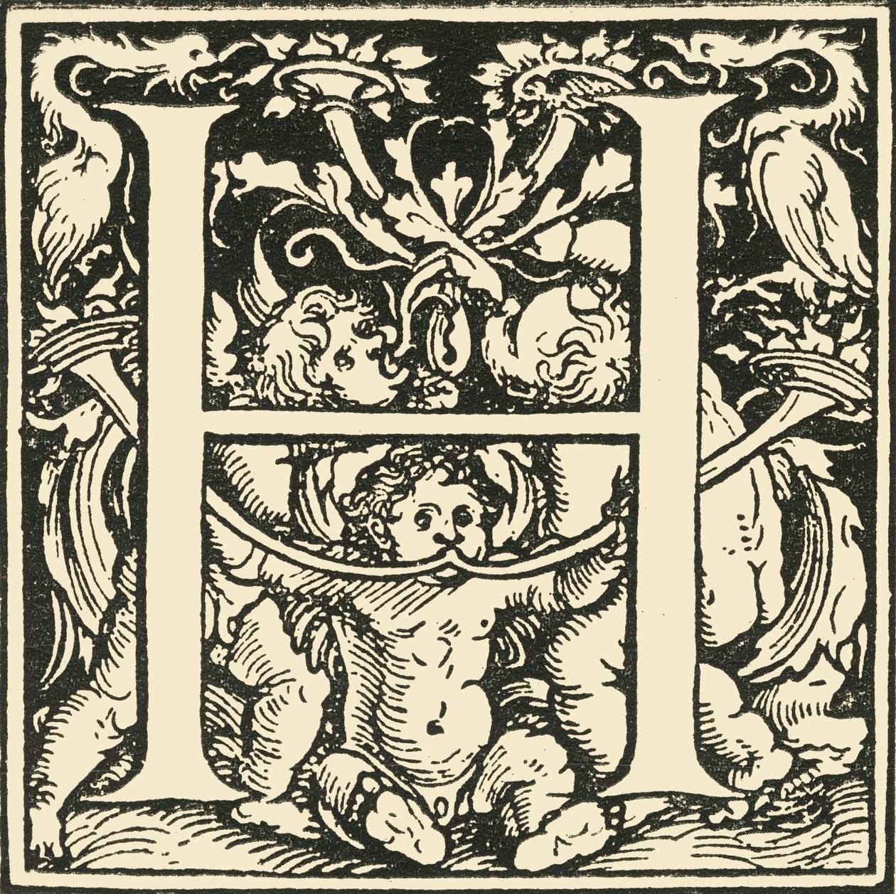 H - Ein Alphabet von Hans Weiditz, c1520-1521, 1908 von Hans Weiditz