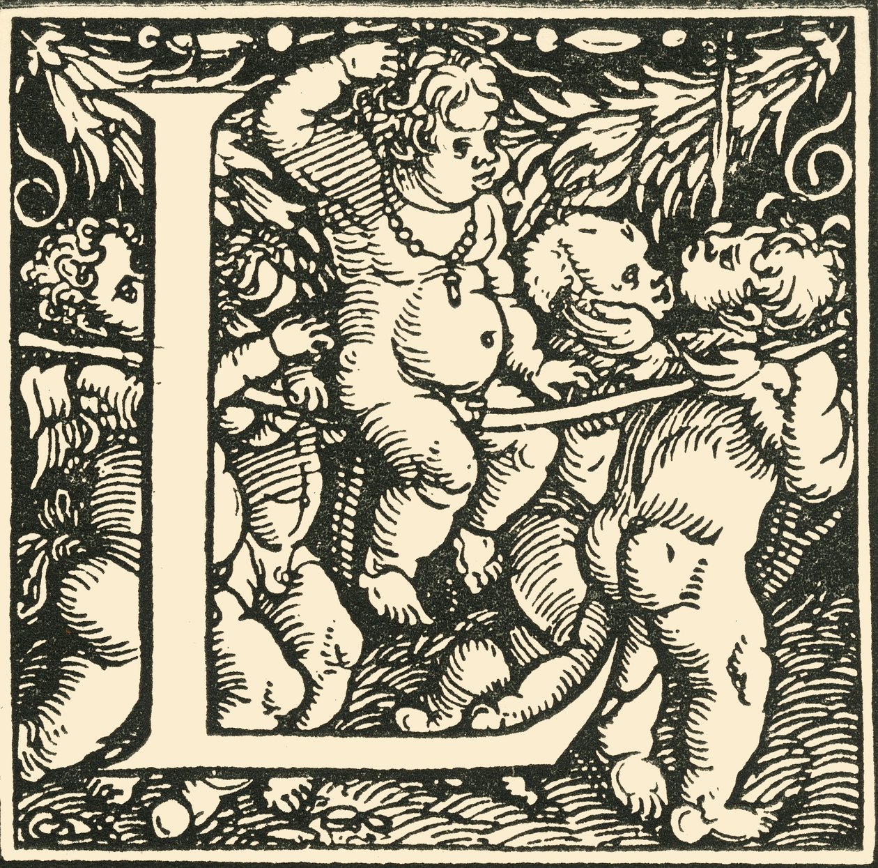 L - Ein Alphabet von Hans Weiditz, um 1520-1521, 1908 von Hans Weiditz
