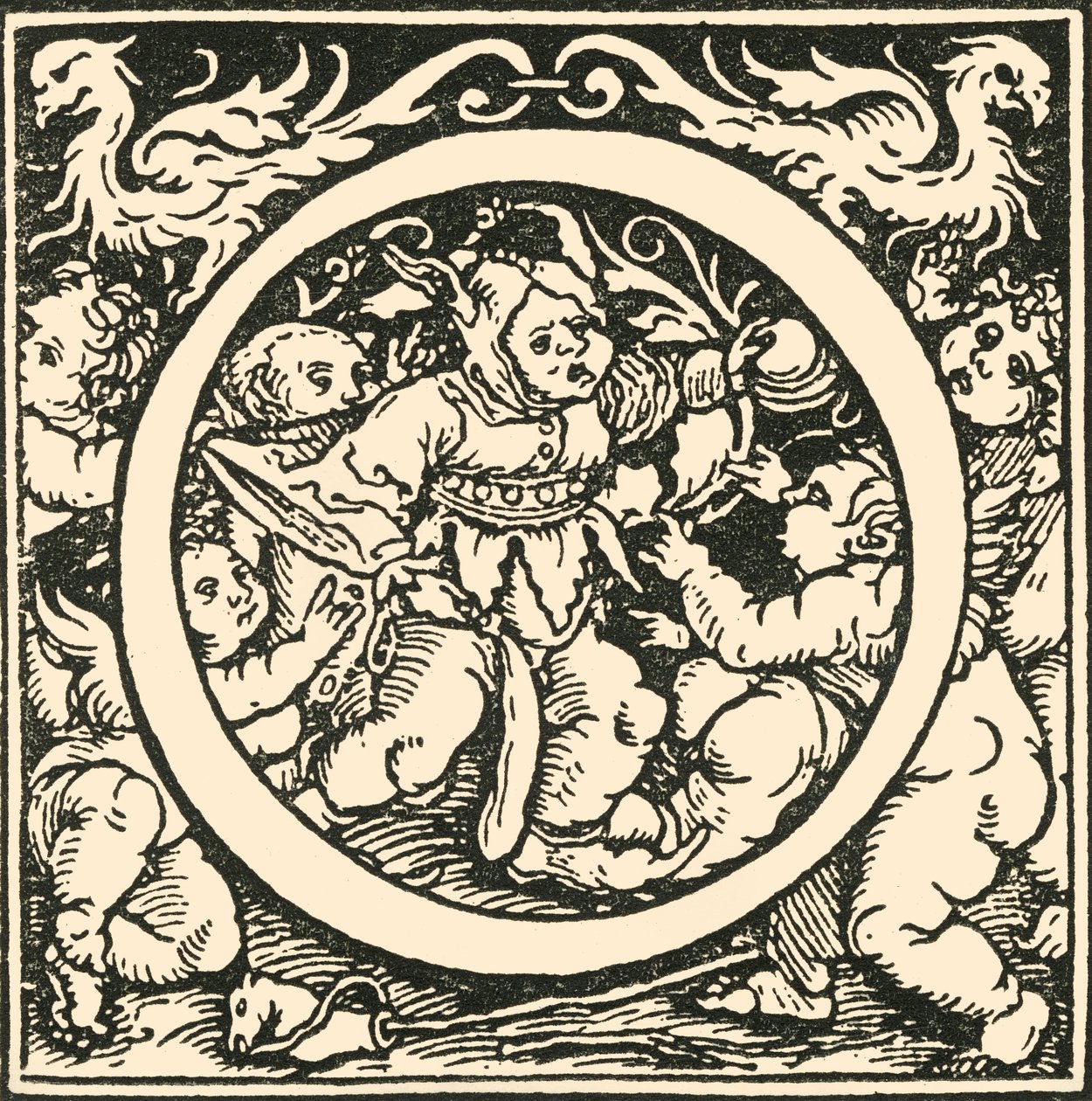 O - Ein Alphabet von Hans Weiditz, um 1520-1521, 1908 von Hans Weiditz