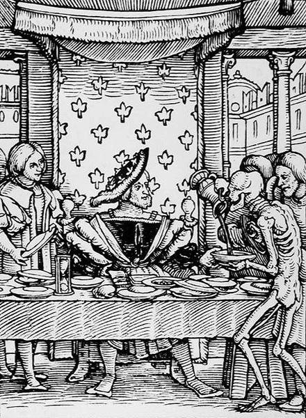 Tod und der König, aus Der Totentanz, graviert von Hans Lutzelburger, ca. 1538 von Hans after Holbein the Younger
