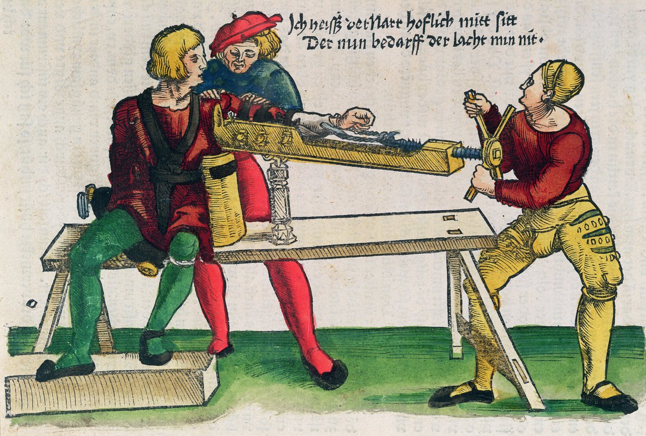 Apparat zur Heilung von Armbrüchen, Illustration aus dem 