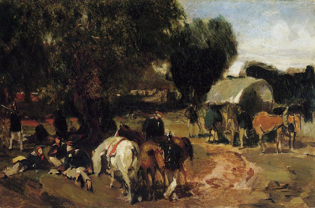 Soldatenlager von Hans von Marées