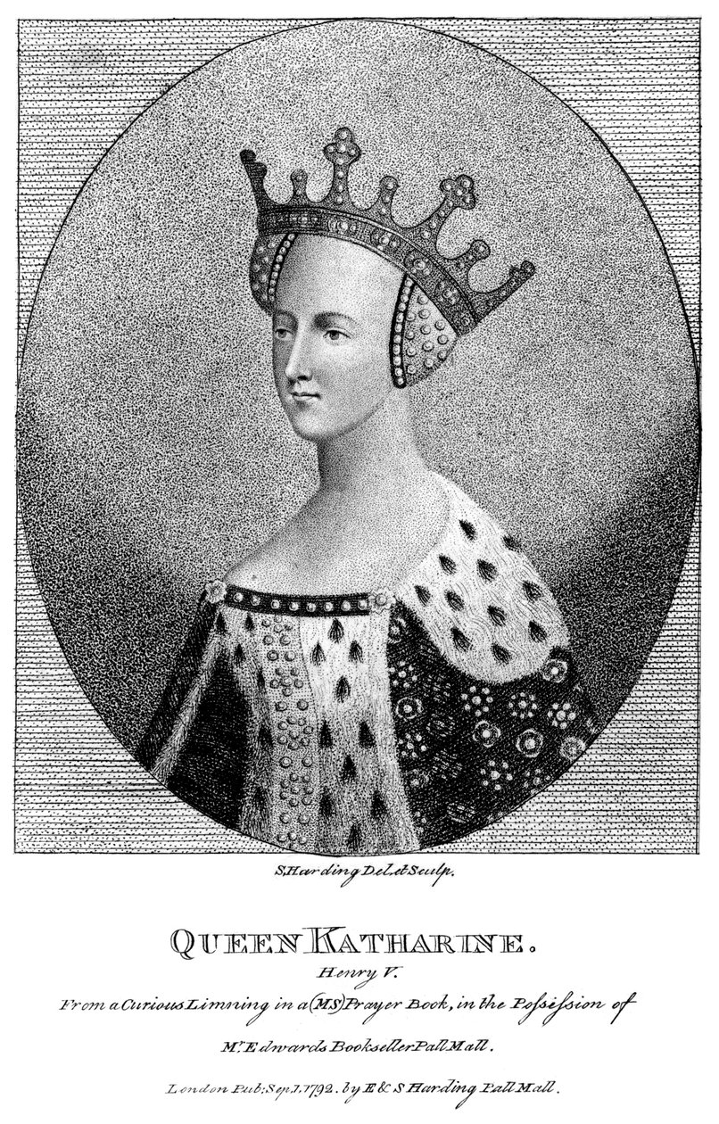 Katharina von Valois 1401-1437, Königin von König Heinrich V., 1792 von Harding