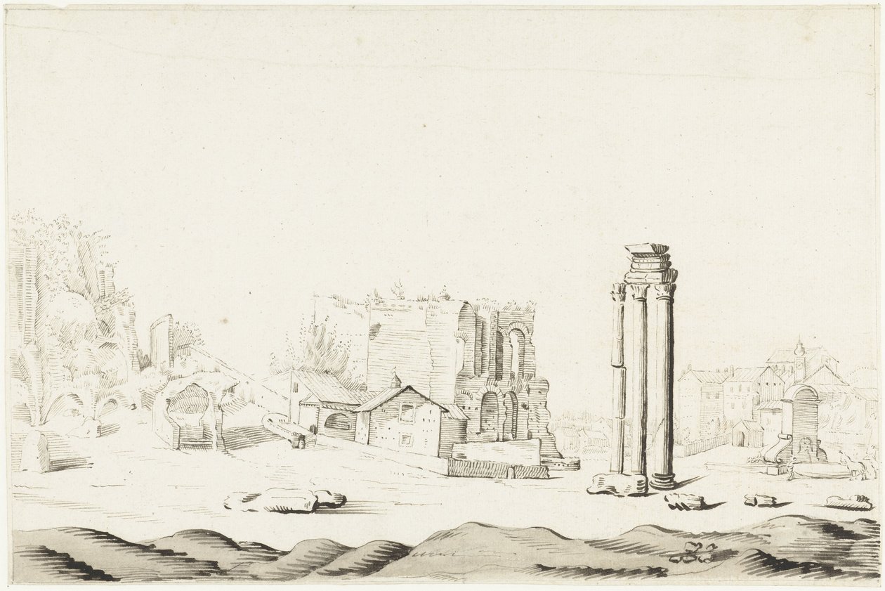 Ruinen des Campo Vaccino im Forum Romanum von Harmen ter Borch