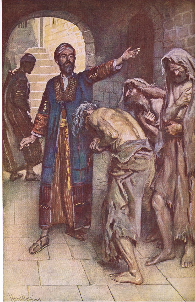 Jesaja und die Boten, Illustration aus Pictures That Teach The Crown Series, 1920 von Harold Copping