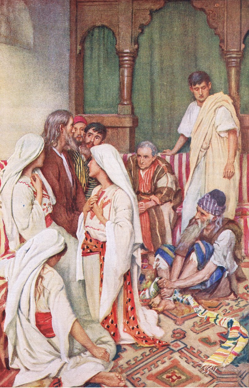 Die Predigt des Agabus, Illustration aus Harold Copping Bilder: Die Kronen-Serie, ca. 1920er von Harold Copping