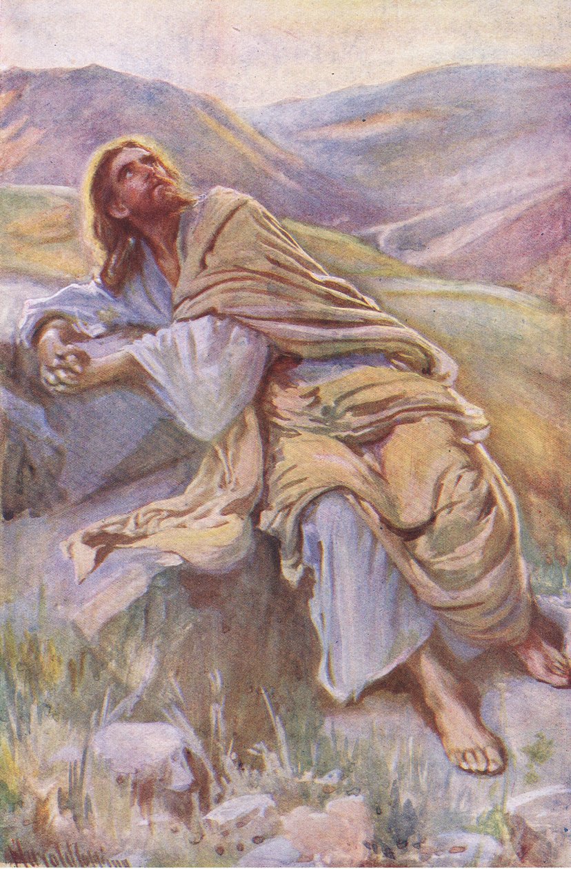 Die Versuchung, Illustration aus Harold Copping Bilder: Die Kronenserie, ca. 1920er Jahre von Harold Copping