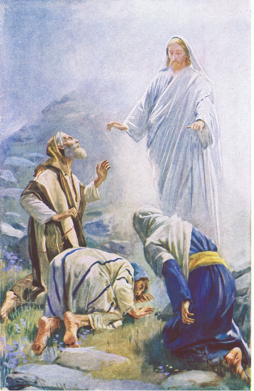 Die Verklärung, Illustration aus Harold Copping Bilder: Die Kronen-Serie, ca. 1920er von Harold Copping