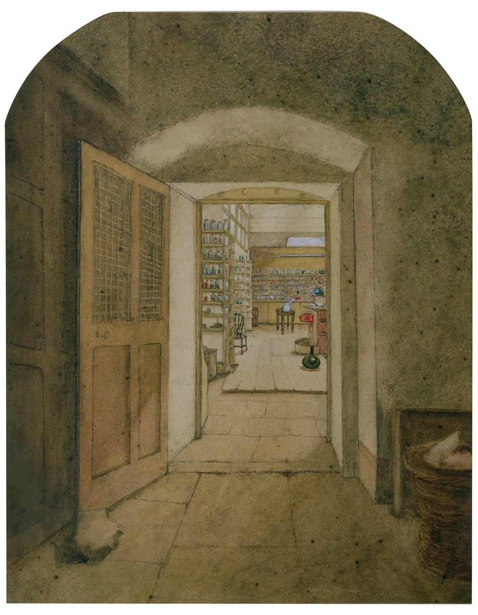 Das große Laboratorium vom Dunkelraum aus gesehen, 1860 von Harriet Jane Moore