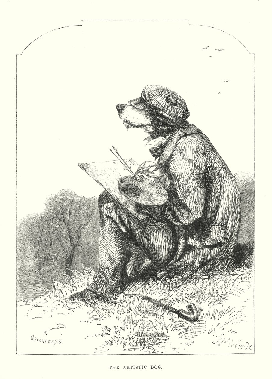Lustige Hunde: Der künstlerische Hund von Harrison William Weir