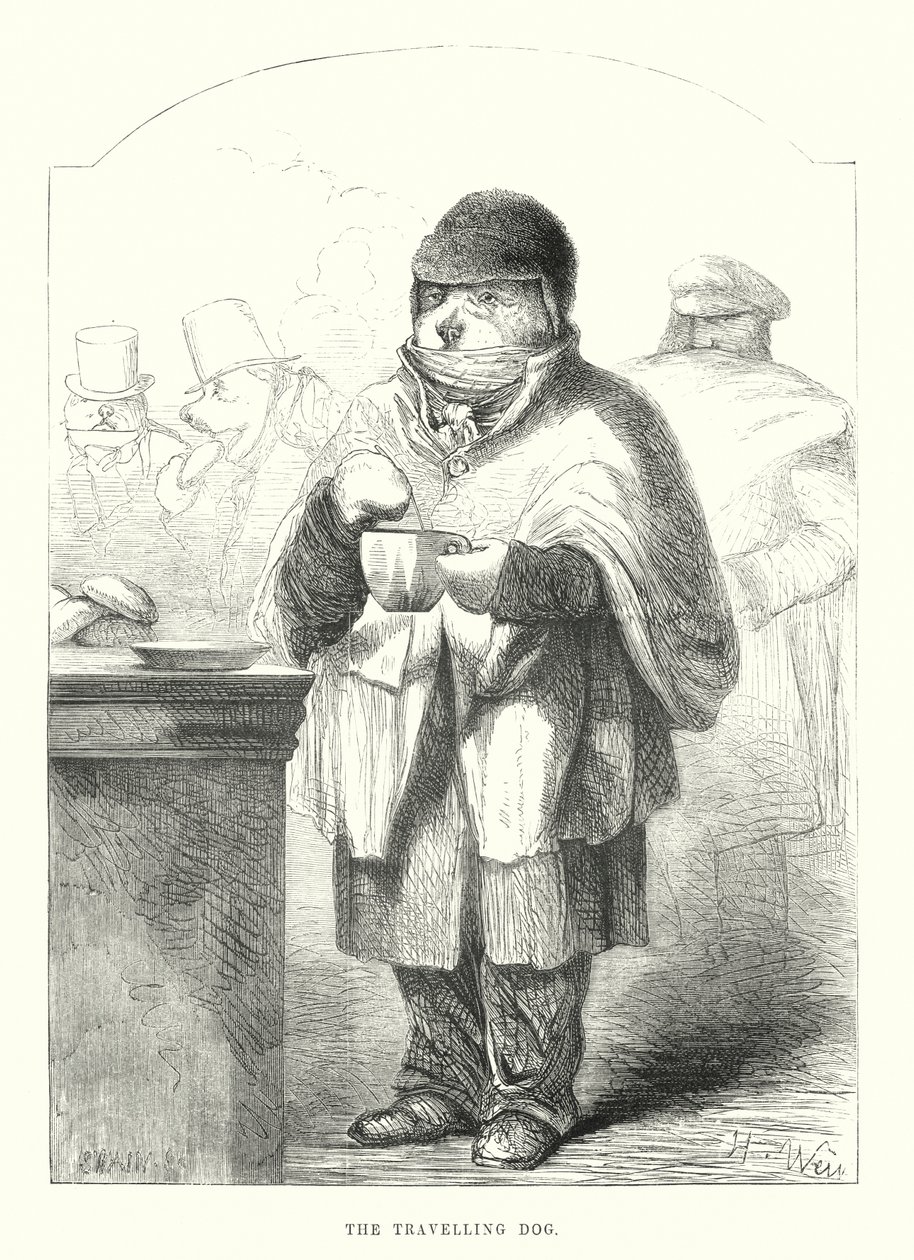 Lustige Hunde: Der reisende Hund von Harrison William Weir