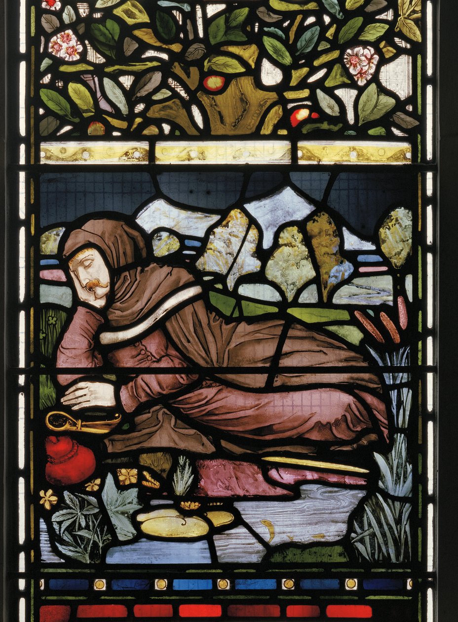 Der Dichter Langland schläft, Piers Ploughman, 1873 von Harry Burrow