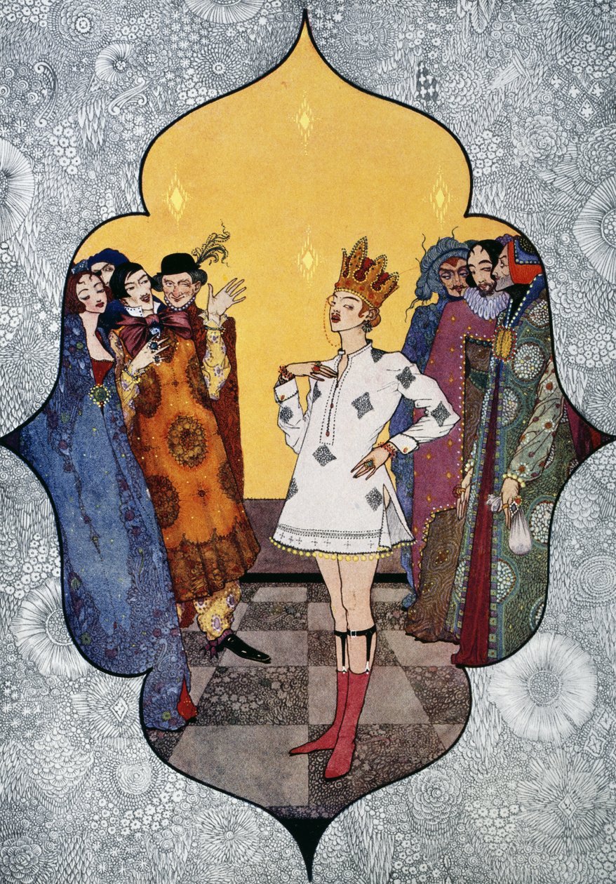 Des Kaisers neue Kleider, Märchen von Hans Christian Andersen (1805-1875), Illustration von Harry Clarke (1890-1931) von Harry Clarke