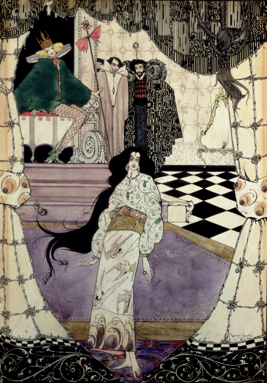 Illustration aus Die kleine Meerjungfrau, 1914 von Harry Clarke
