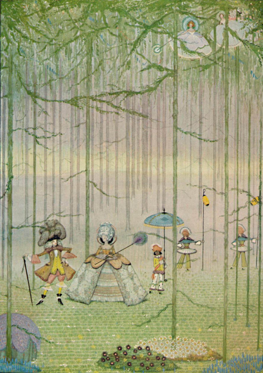 Riquet mit dem Schopf. Aus Charles Perraults Märchen. Aquarellzeichnung, 1923 von Harry Clarke