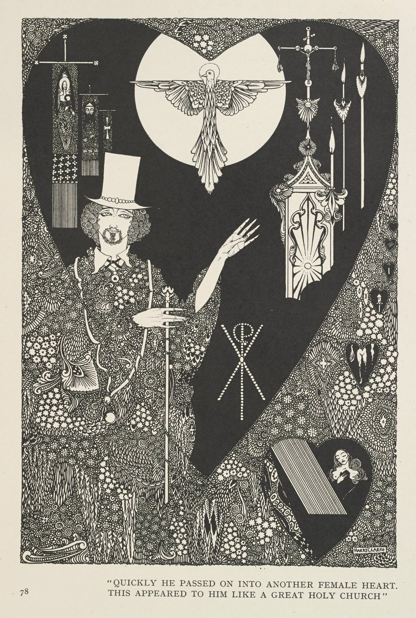 Die Galoschen des Glücks. Schnell ging er in ein anderes weibliches Herz über. Dies erschien ihm wie eine große heilige Kirche. von Harry Clarke