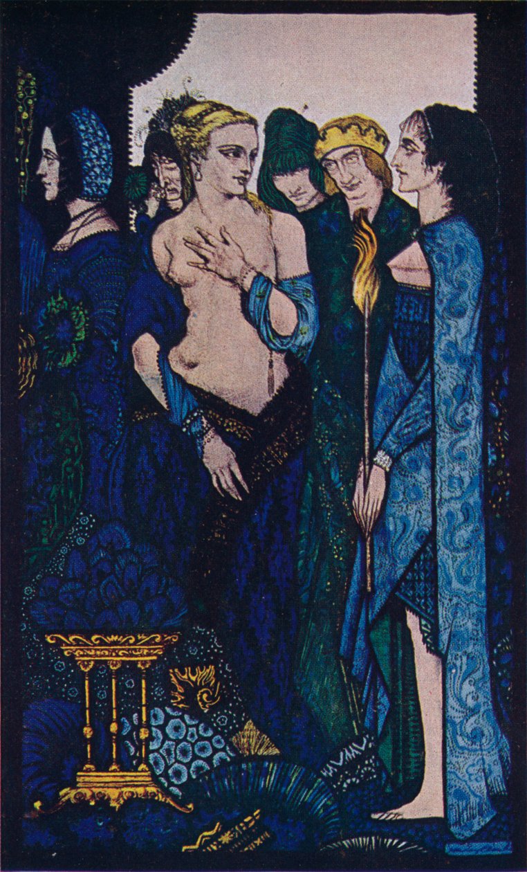 Wir nannten Lucrezia Crivelli und Tizians Dame, um 1910 von Harry Clarke
