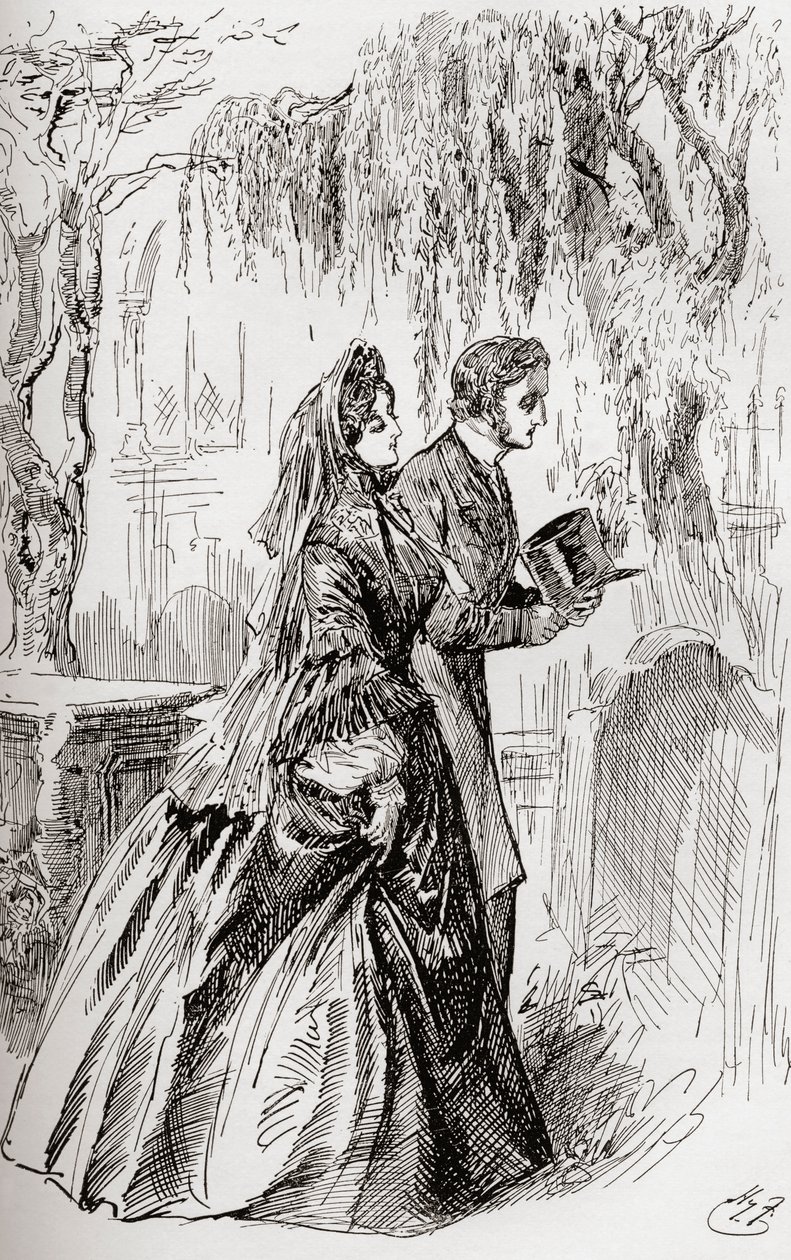 Estella und Pip. „Ich sah keinen Schatten eines weiteren Abschieds von ihr.“ von Harry Furniss