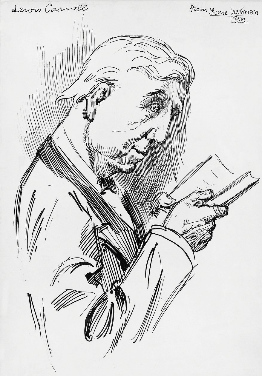 Porträt von Lewis Carroll, Pseudonym von Charles Lutwidge Dodgson (Cheshire) von Harry Furniss