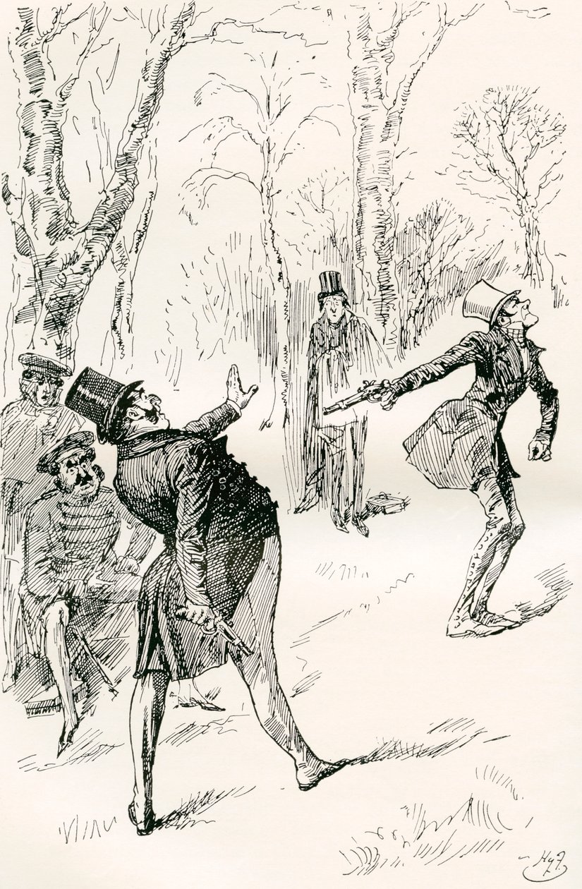 Das Duell nach dem Ball von Harry Furniss