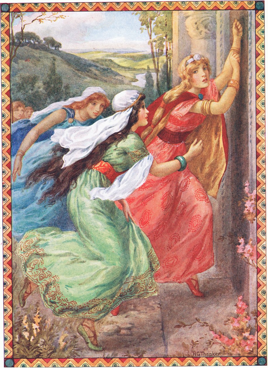 Emer erreichte zuerst die Tür (aus The Champions Portion) von Harry George Theaker