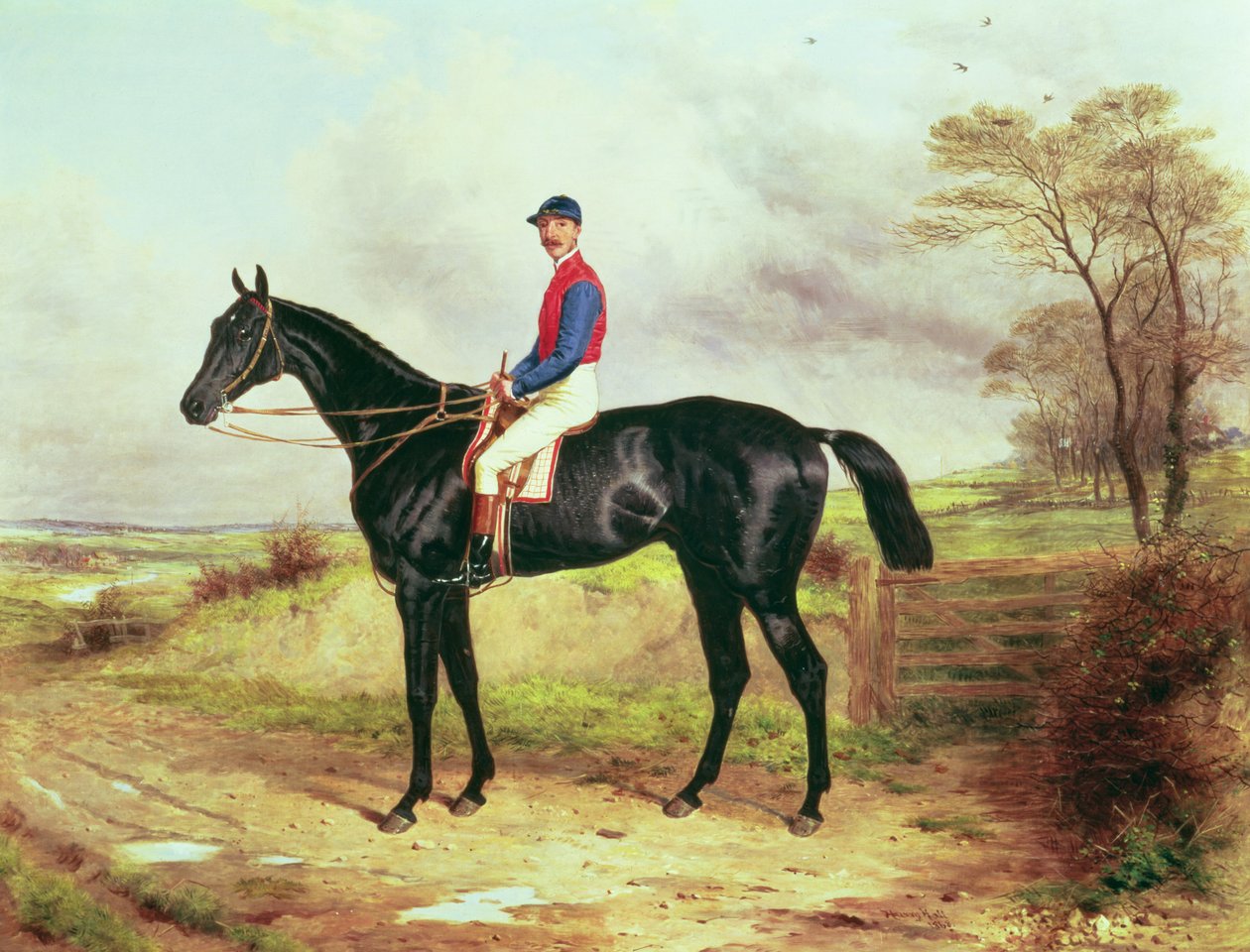 Earl Pouletts The Lamb, Gewinner des Grand National, mit Mr. George Ede von Harry Hall