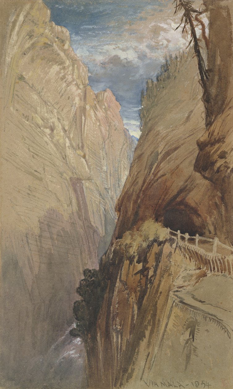 Via Mala, Schweiz, 1854 von Harry John Johnson
