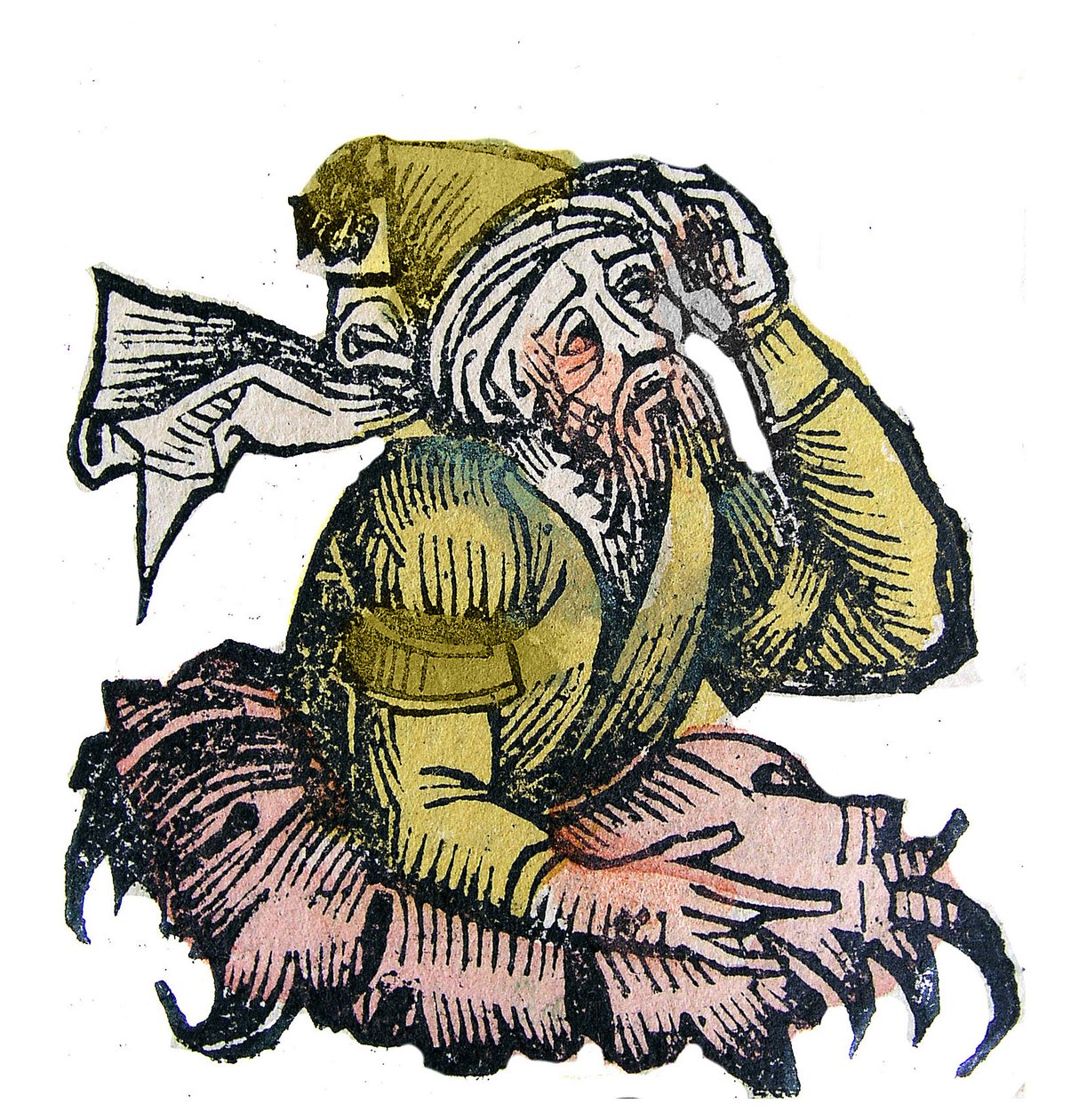 Porträt von Parmenides von Elea, griechischer Philosoph der Vorsokratik. Xylographie aus 