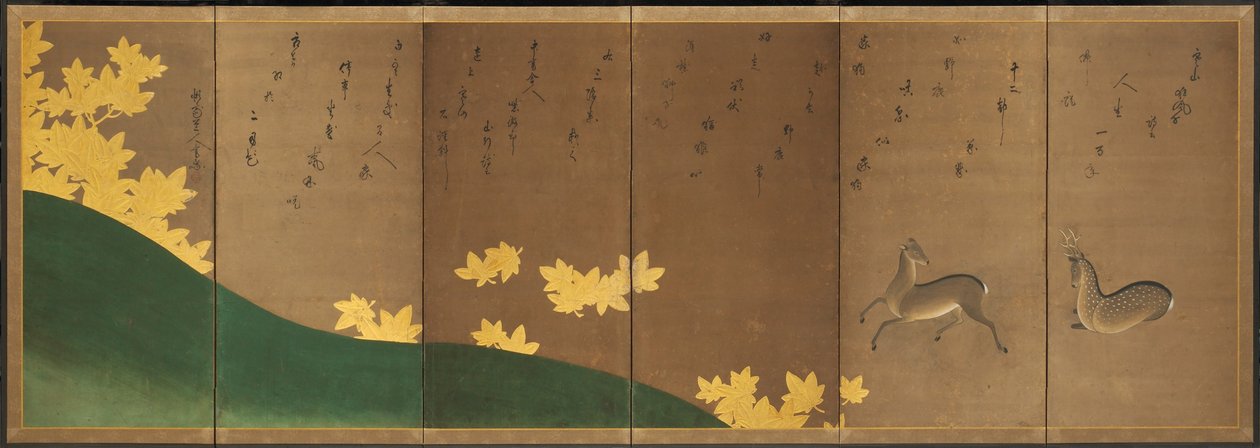 Hirsch mit Ahorn, ca. 1605–10 von Hasagawa & Sodon Tetsuzan (1531 1617) (attr.) Tohaku