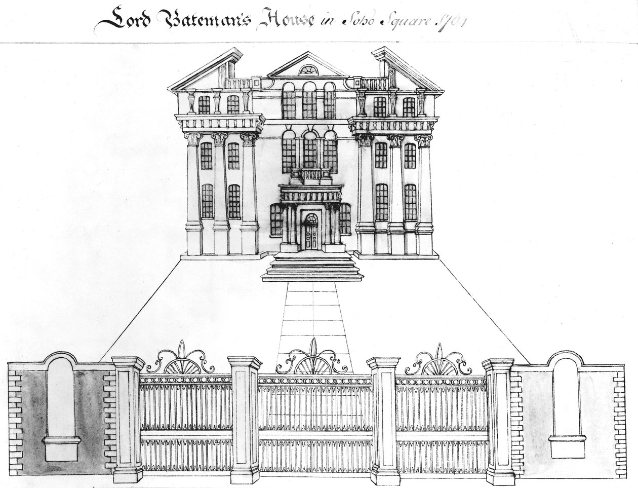 Lord Batemans Haus am Soho Square, 1764 von Haynes King